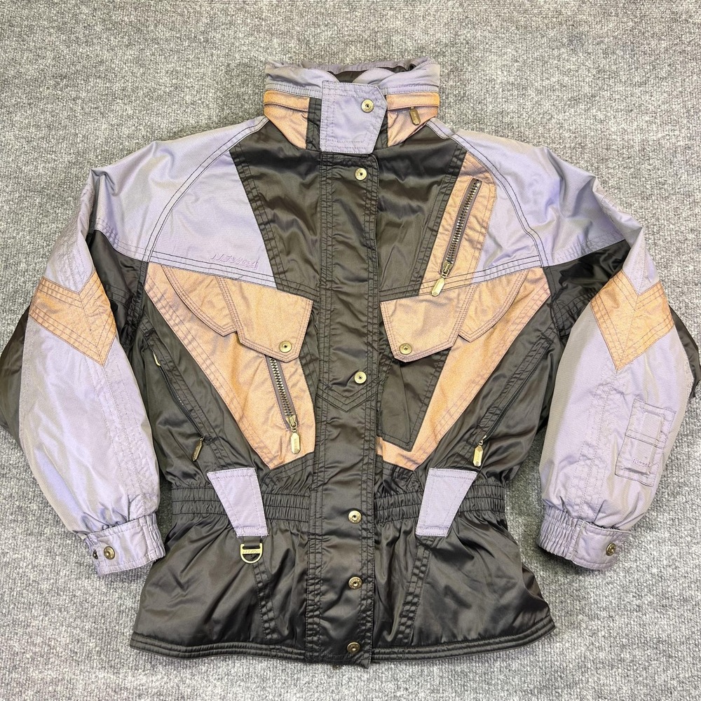Vintage Nevica Voyage Jacket Womens 8 Multicolor Ski Snow Colorblock 90s